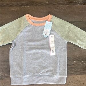 Cat & Jack Gray and Orange Kids Sweatshirt